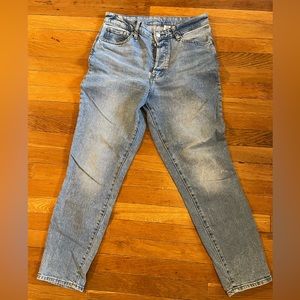 H&M Mom Jeans 6 High Waist denim light wash